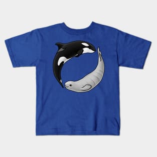 Baby Beluga and Orca Circle Kids T-Shirt